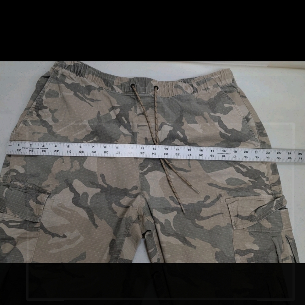 Old Navy Camouflage Jogger Cargo Pants Mens L 34x29 Outdoor Hunting #5555 - Picture 6 of 11